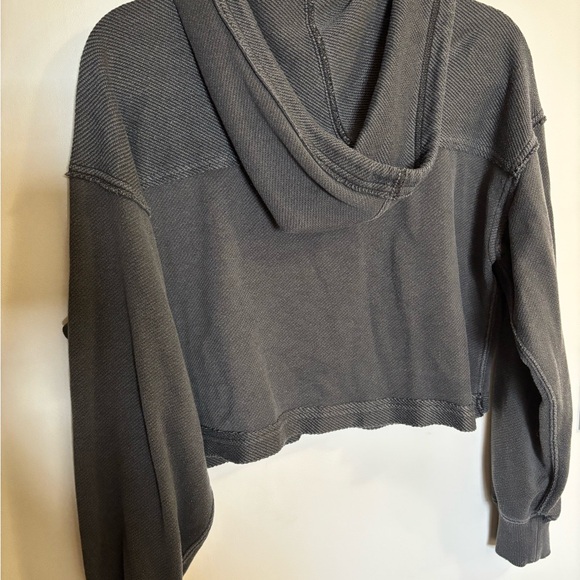 Aerie Charcoal Zip-Up Hoodie - Picture 3 of 4